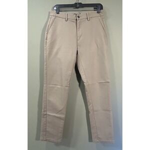 Zegna Roccia Narrow Fit Left Hand Twill Pants Tan Multiseason Mens Sz 32x29